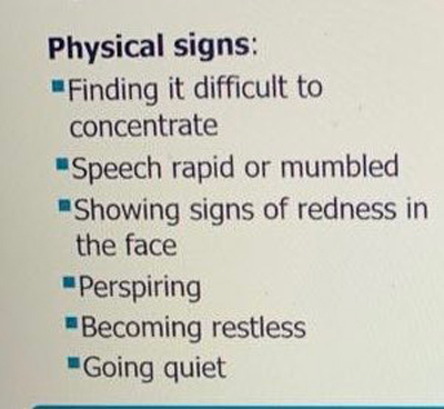 Ofstedsignsofstressslideinset400px | Schools Week One of the slides Ofsted inspectors were shown during training on Monday