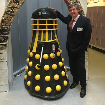 p11DavidCarterwithaDalek | Schools Week At Weston Favell academy, Northampton, October 2016